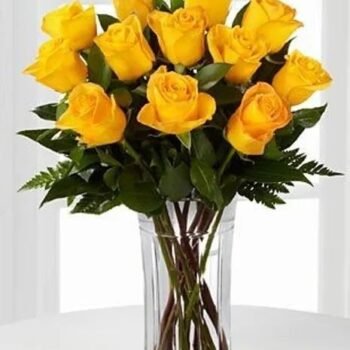 Yellow rose with wash