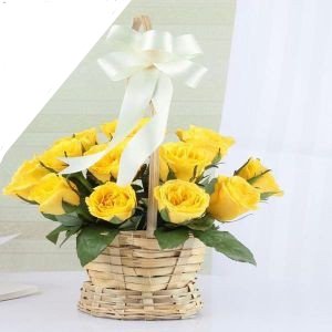 Beautiful Yellow rose basket