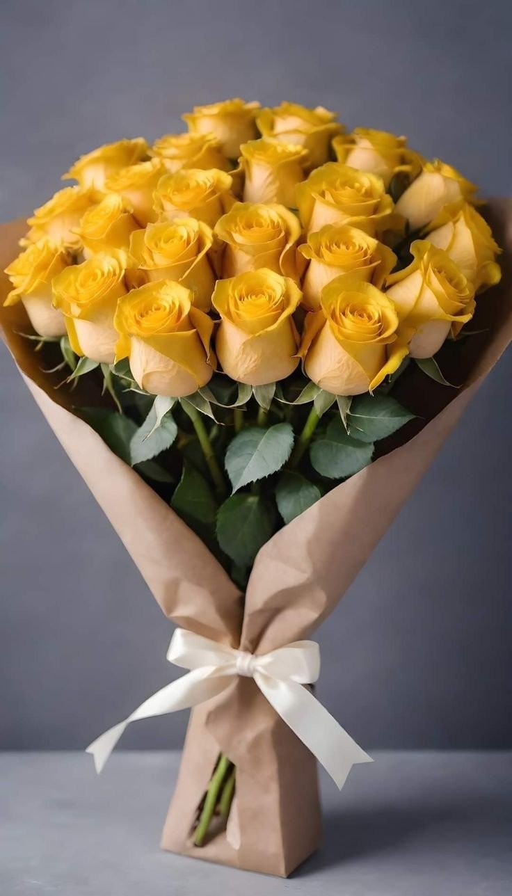 Yellow Rose Flower bouquet 💐